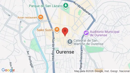 Apartments for rent i Ourense - kort over placeringen