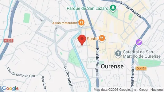 Apartments for rent i Ourense - kort over placeringen