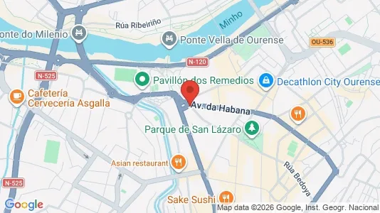 Apartments for rent i Ourense - kort over placeringen