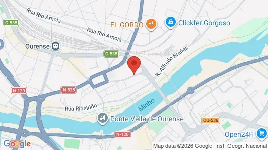 Apartments for rent i Ourense - kort over placeringen