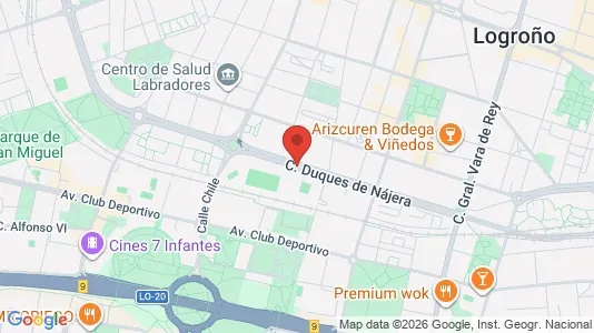 Apartments for rent i Logroño - kort over placeringen