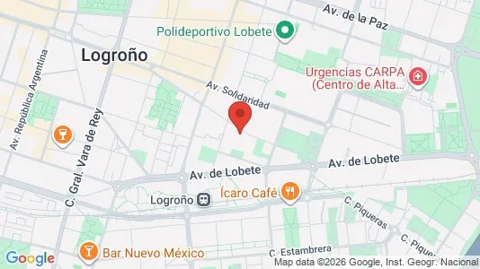 Rooms for rent i Logroño - kort over placeringen
