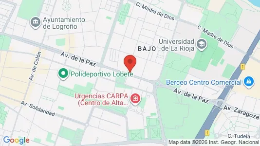 Apartments for rent i Logroño - kort over placeringen