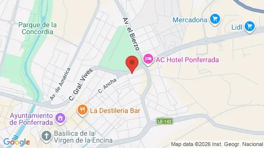 Rooms for rent i Ponferrada - kort over placeringen