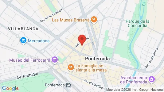 Apartments for rent i Ponferrada - kort over placeringen