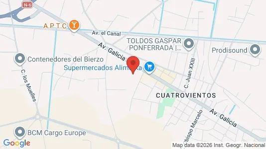 Apartments for rent i León - kort over placeringen