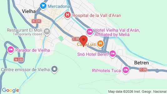 Apartments for rent i Vielha e Mijaran - kort over placeringen