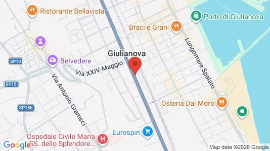 Apartments for rent i Giulianova - kort over placeringen
