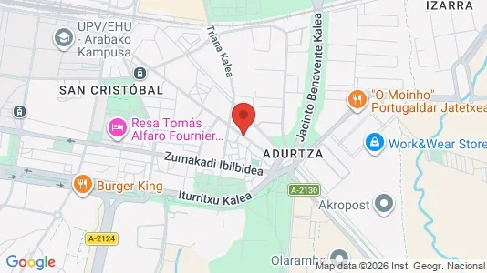 Apartments for rent i Vitoria-Gasteiz - kort over placeringen