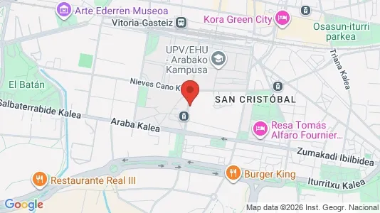 Apartments for rent i Vitoria-Gasteiz - kort over placeringen