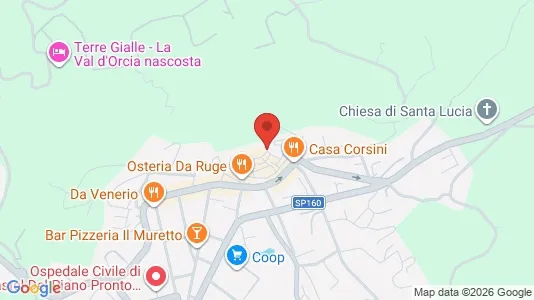 Apartments for rent i Castel del Piano - kort over placeringen