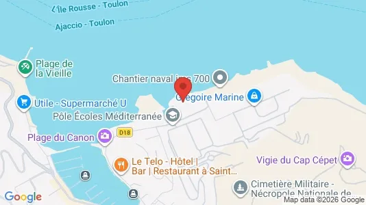 Apartments for rent i Toulon - kort over placeringen