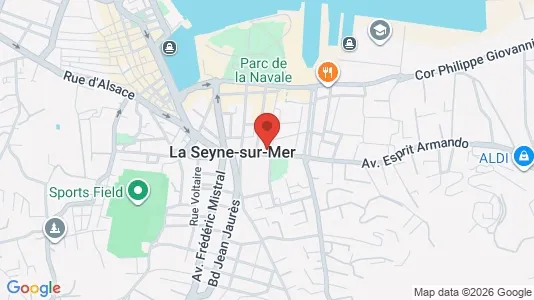 Apartments for rent i Toulon - kort over placeringen