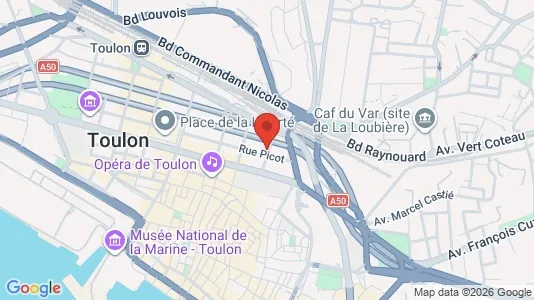 Apartments for rent i Toulon - kort over placeringen