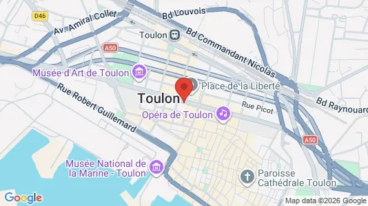 Apartments for rent i Toulon - kort over placeringen