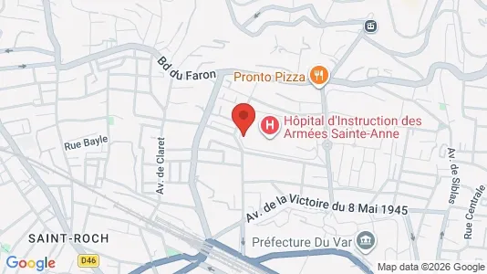 Apartments for rent i Toulon - kort over placeringen
