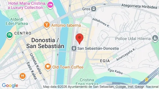 Apartments for rent i Donostia/San Sebastián - kort over placeringen