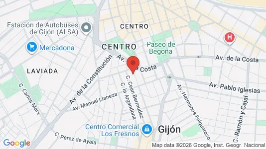 Apartments for rent i Gijón - kort over placeringen