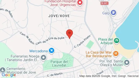 Apartments for rent i Gijón - kort over placeringen