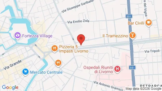 Apartments for rent i Livorno - kort over placeringen