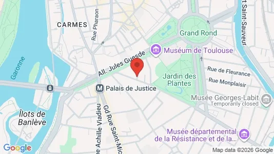 Apartments for rent i Toulouse - kort over placeringen