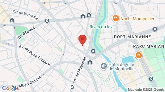 Apartments for rent i Montpellier - kort over placeringen