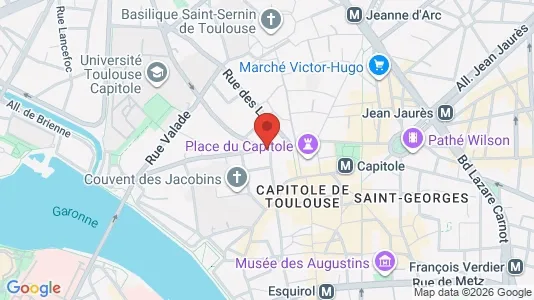 Apartments for rent i Toulouse - kort over placeringen