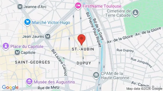 Apartments for rent i Toulouse - kort over placeringen