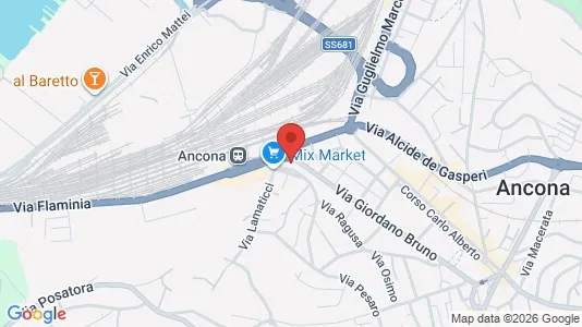 Apartments for rent i Ancona - kort over placeringen
