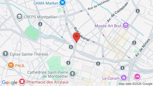 Apartments for rent i Montpellier - kort over placeringen