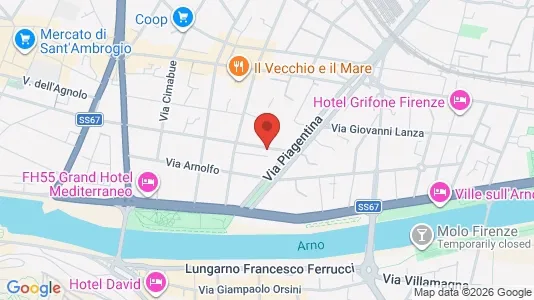 Apartments for rent i Florence - kort over placeringen