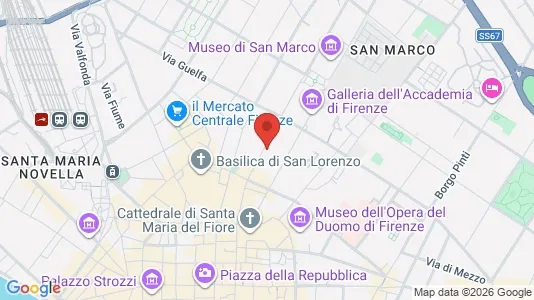 Apartments for rent i Florence - kort over placeringen