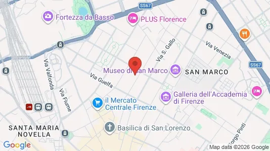 Apartments for rent i Florence - kort over placeringen