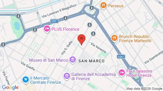 Apartments for rent i Florence - kort over placeringen