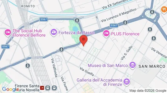 Apartments for rent i Florence - kort over placeringen
