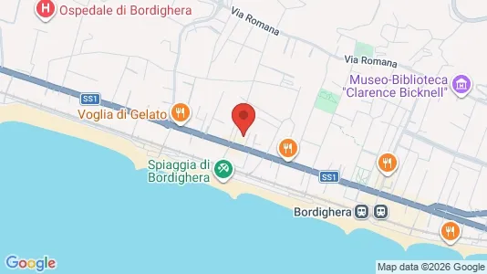 Apartments for rent i Bordighera - kort over placeringen