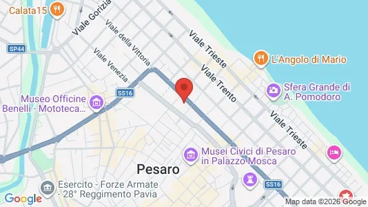 Apartments for rent i Pesaro - kort over placeringen