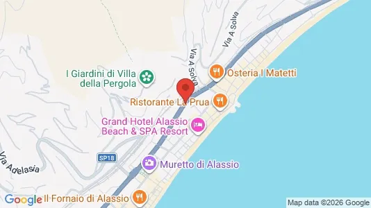 Apartments for rent i Alassio - kort over placeringen