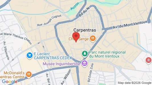 Apartments for rent i Carpentras - kort over placeringen