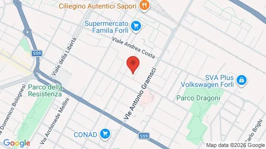 Rooms for rent i Forlì - kort over placeringen