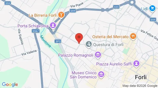 Rooms for rent i Forlì - kort over placeringen
