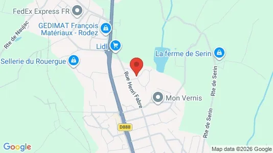 Apartments for rent i Millau - kort over placeringen