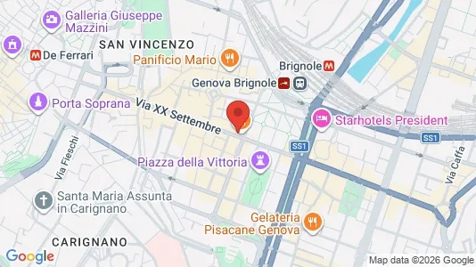 Apartments for rent i Genoa - kort over placeringen