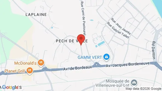 Apartments for rent i Villeneuve-sur-Lot - kort over placeringen