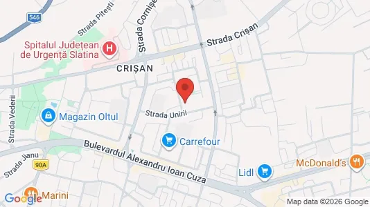 Apartments for rent i Slatina - kort over placeringen