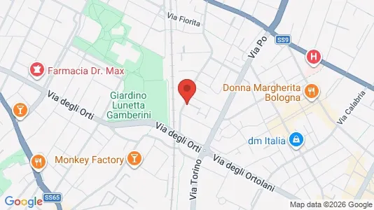 Apartments for rent i Bologna - kort over placeringen