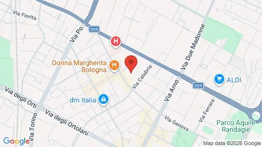 Apartments for rent i Bologna - kort over placeringen