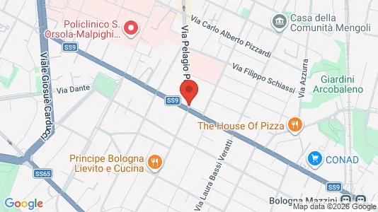 Apartments for rent i Bologna - kort over placeringen