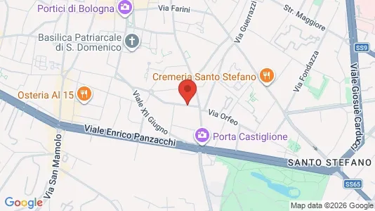 Apartments for rent i Bologna - kort over placeringen