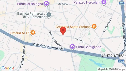Apartments for rent i Bologna - kort over placeringen
